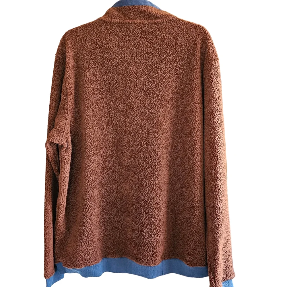 Patagonia Men's Shearling Button Pullover Size XL Fox Red NWT - Picture 2 of 4